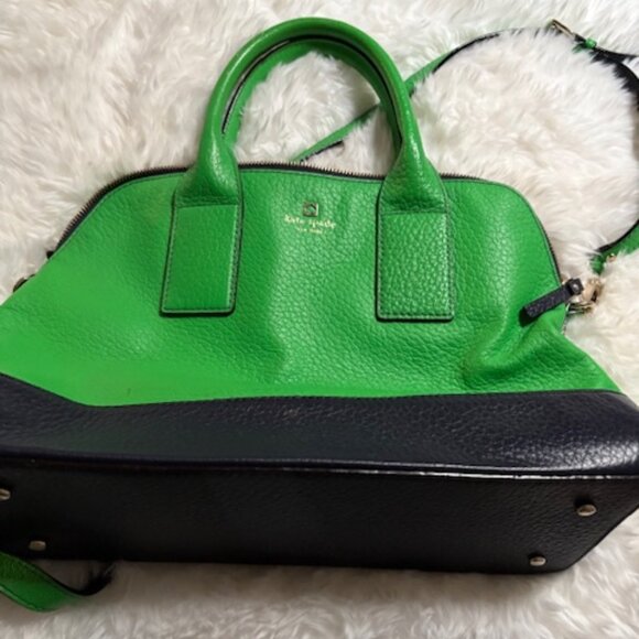 Kate Spade Colorblock Purse - Green and Navy - Picture 1 of 3